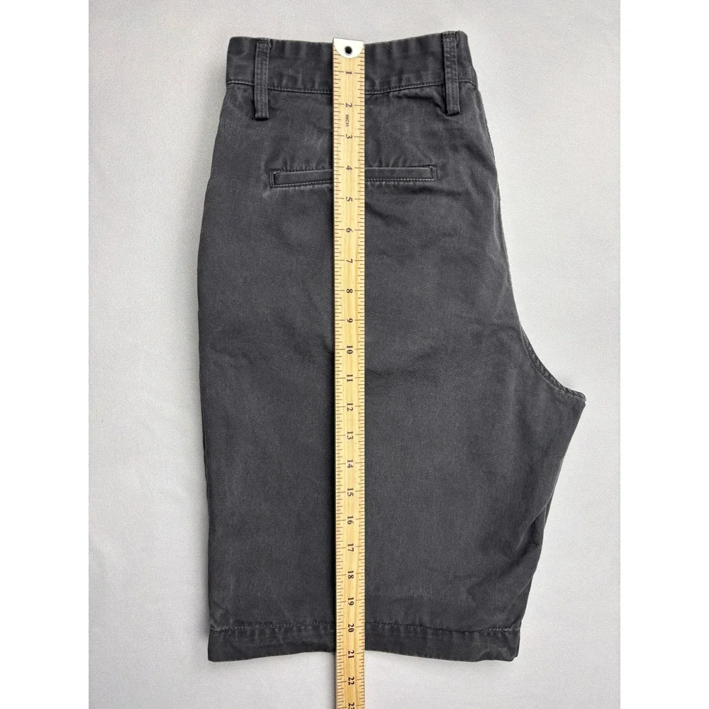Gap Lived In Short Mens 36 Charcoal Gray‎ Chino Cotton Flat Front Casual Shorts